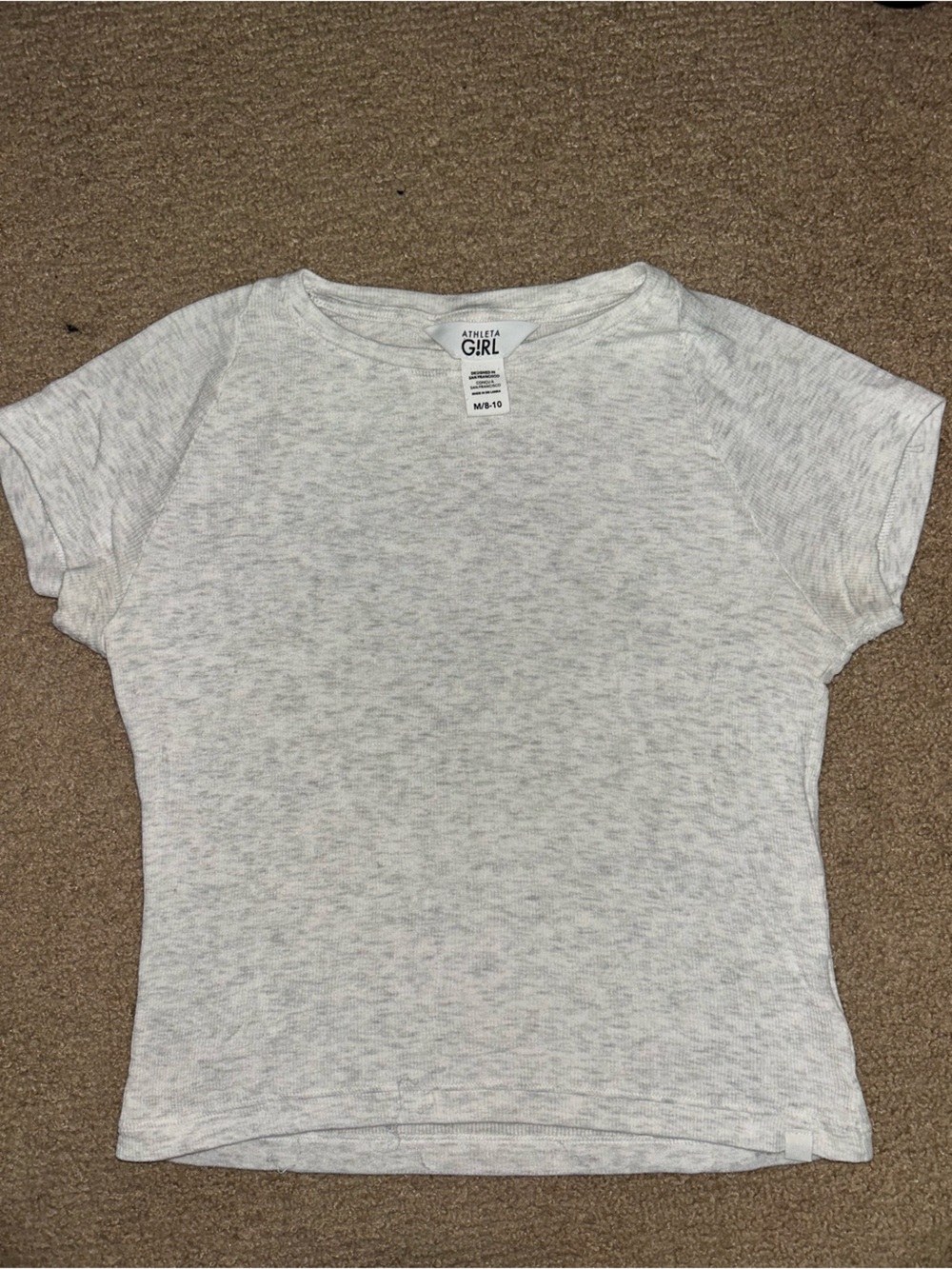 Athleta Girl Heather Gray Tee Top